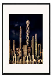 Gerahmter Kunstdruck Eiserne Skyline