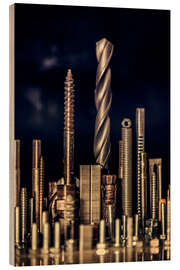 Wood print Iron Skyline