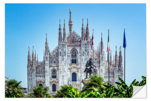 Selvklebende plakat Milan Cathedral