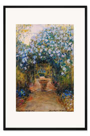 Gerahmter Kunstdruck Springbrunnen im Garten bei Ben Negro, Bizerte