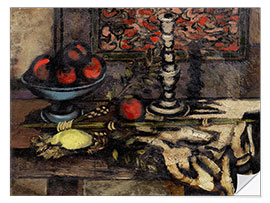 Wall sticker Still life with fruit and candlestick