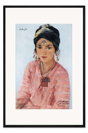 Gerahmter Kunstdruck Porträt von Aïcha