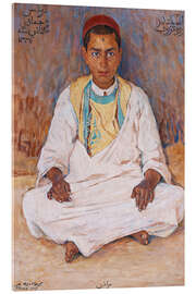 Tableau en verre acrylique Muldi, portrait d'un garçon tunisien