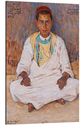 Aluminium print Muldi, portrait of a Tunisian boy