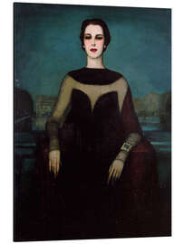 Magnettafel Frau in Schwarz