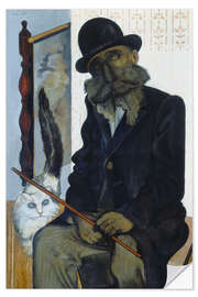 Selvklebende plakat Mr. Cleron, the cat breeder