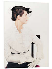 Foam board print Delfina Boutet de Monvel in an ensemble by Pierre Piguet