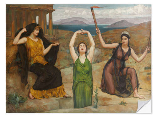 Selvklebende plakat Demeter, Kore and Hekate