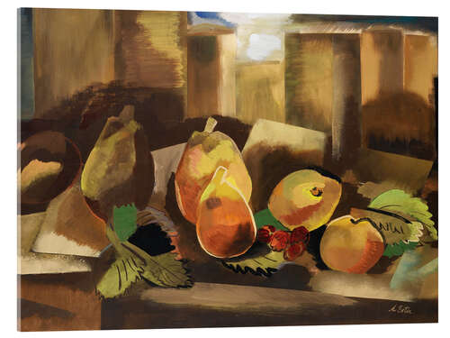 Acrylglas print Still life with pears