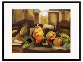 Impression artistique encadrée Nature morte aux poires