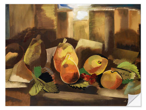 Selvklebende plakat Still life with pears