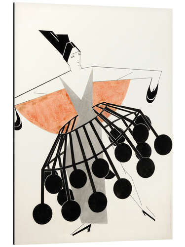 Aluminium print Costume design for the phantom