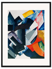 Gerahmter Kunstdruck Gegenstandslose Komposition