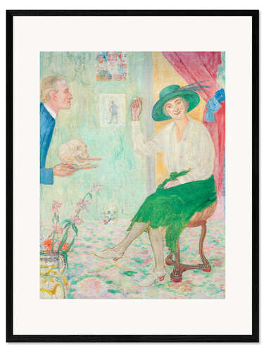 Gerahmter Kunstdruck Die drolligen Raucher