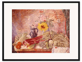 Gerahmter Kunstdruck Blumen und Gemüse