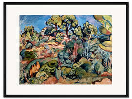 Gerahmter Kunstdruck Bäume in Cassis