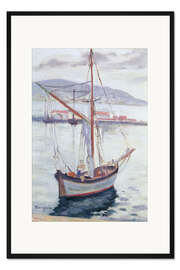 Gerahmter Kunstdruck Yachten in Saint Tropez