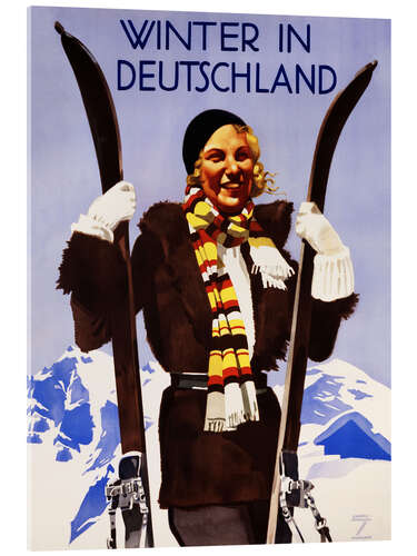 Stampa su vetro acrilico Inverno in Germania (tedesco)