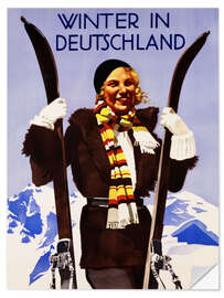 Selvklæbende plakat Winter in Deutschland
