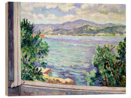 Wood print Gulf of St. Tropez from the Oustalet