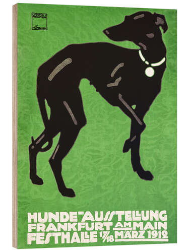 Wood print Dog Show 1912 (German)