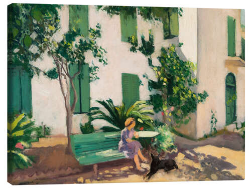 Canvas print Rest in front of the house