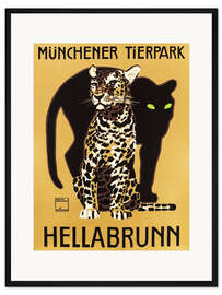 Gerahmter Kunstdruck Münchener Tierpark - Ludwig Hohlwein