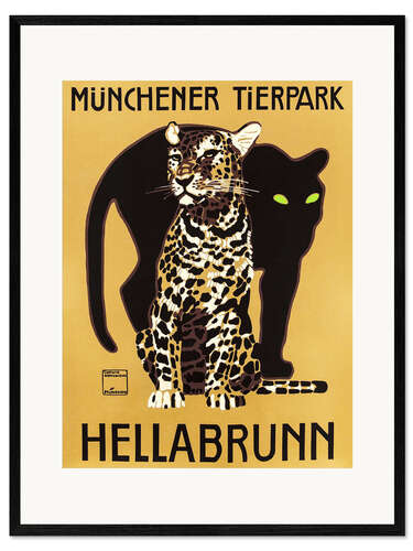 Innrammet kunsttrykk Münchener Tierpark