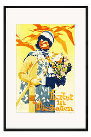 Gerahmter Kunstdruck Herbst in Wiesbaden