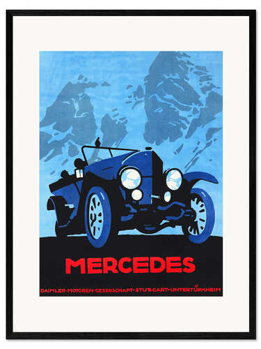 Plakat artystyczny premium w ramie Daimler Motor Company (German)