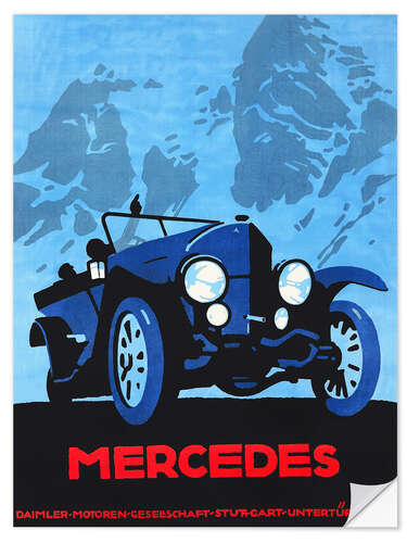 Selvklebende plakat Daimler Motorengesellschaft