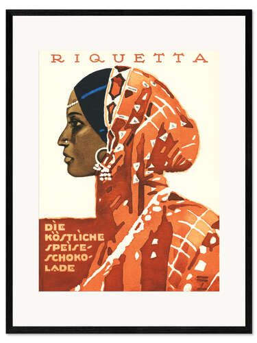 Framed art print Riquetta chocolate