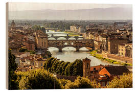 Holzbild Ponte Vecchio, Florenz