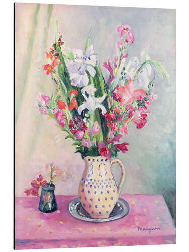 Aluminium print Gladioli in a vase