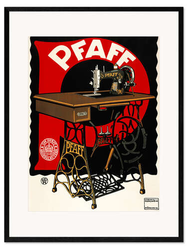 Inramat konsttryck Pfaff sewing machines (German)