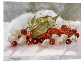 Akrylglastavla Still life, cherries and pineapple