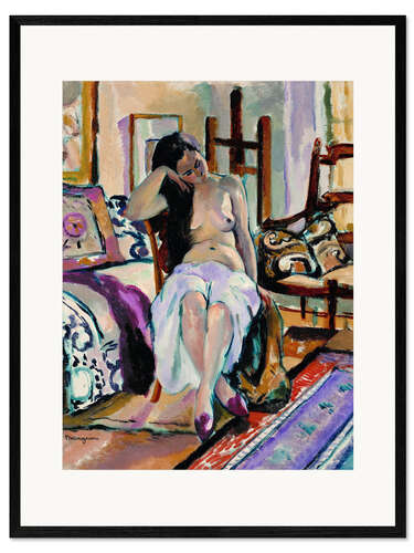 Framed art print Nude in an interior