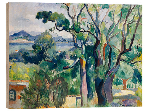 Wood print Bay of Saint-Tropez