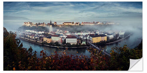 Selvklebende plakat Burghausen - world's longest castle