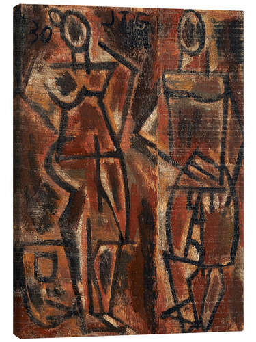 Canvas print Two primitive figures