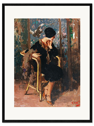 Impression artistique encadrée Devant une toile