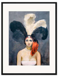 Gerahmter Kunstdruck Federn