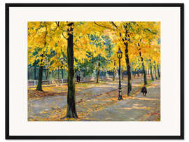 Gerahmter Kunstdruck Herbstliche Allee