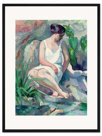 Gerahmter Kunstdruck Sitzende Badende bei Cassis