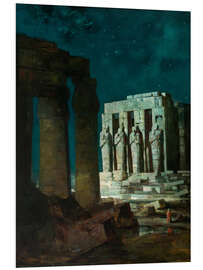 Foam board print Past (Karnak Temple in Luxor at night)