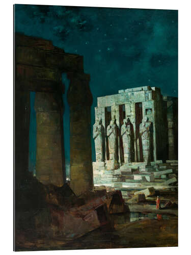 Tableau en plexi-alu Passé (Temple de Karnak à Louxor la nuit)