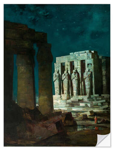 Naklejka na ścianę Past (Karnak Temple in Luxor at night)