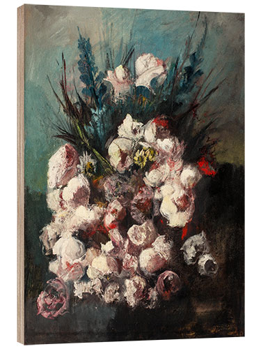 Tableau en bois Bouquet de roses