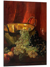 Alubild Stillleben mit Weintrauben