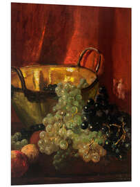Hartschaumbild Stillleben mit Weintrauben